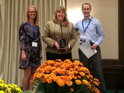 Jessica Kent and David Groose of Quarles and Brady with Jodi Traas (center).